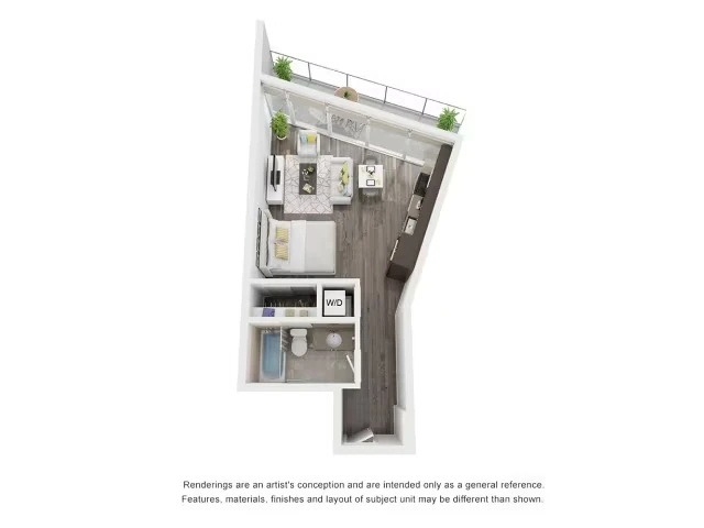 Studio A1 T1-1102 floor plan